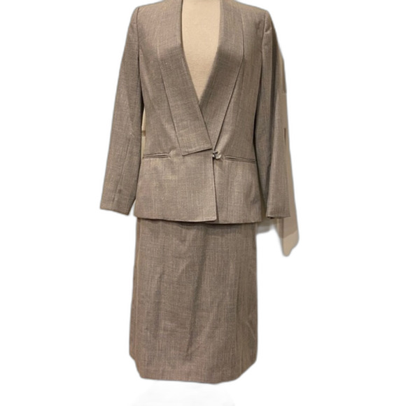 Raspini Designer $220 Skirt Suit Vtg SILK Blend Career Office Siren ITALY NWT 12 - Picture 1 of 12